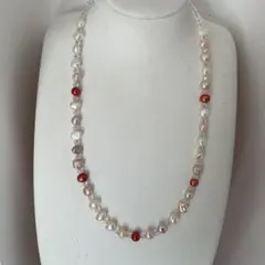 淡水真珠★スワロスキー★パールネックレス★ハンドメイド★ファッション★ネックレス
