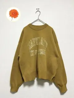 M cepo セポ　ロゴ入り　スウェット　トレーナー　セーター　イエロー