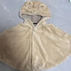 ベージュ フリース ポンチョ 95cmまで