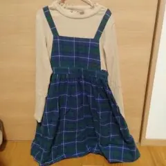 ドッキングワンピース　チェック　140