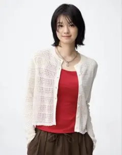GU 透かし編みカーディガン Lサイズ