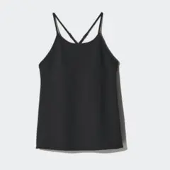 美品 UNIQLO ユニクロ　クレープジャージーブラキャミソール　ブラック S