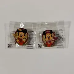 ミッキー ミニー ピンバッジ 2点セット