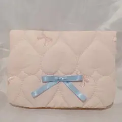 移動ポケット　ティッシュ入れ　ピンク　リボン　ハート　女の子