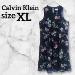 Calvin Klein（カルバンクライン）花柄 ノースリーブワンピース