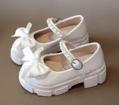 SHEIN ホワイト　シューズ　発表会　19.5cm フォーマル