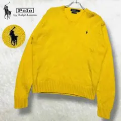 た*う様 希少 90s ポロラルフローレン ニット セーター イエロー ウール