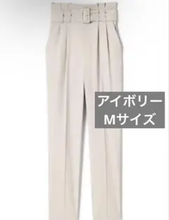 グレイル GRL【M】バックルベルト付ハイウエストテーパードパンツ gm210のサムネイル