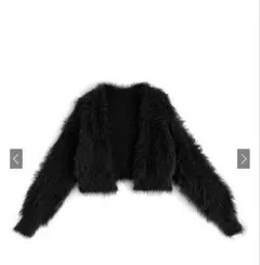 GRL フェザーニットクロップド丈カーディガン[tt014]