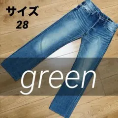 美品✨green （現HYKEハイク） ストレートデニム ブルー 日本製 28のサムネイル