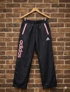 【adidas】キッズ 裏起毛 ウィンドブレーカーパンツ 130 ブラックのサムネイル
