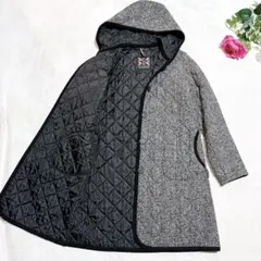 未使用級美品✨LAVENHAM コート キルティング ウール カシミヤ グレー 