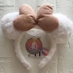 ディズニー 40周年 カチューシャ もこもこ ふわふわ ファー ボア 白