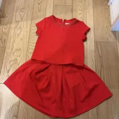 120cm　セットアップ　赤　推し活　next 夏　お出かけ　パーティ