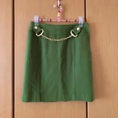 昭和レトロな黄緑色のミニスカート　vintage