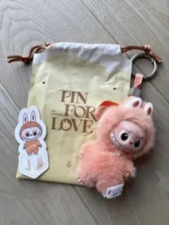 【J オレンジ】ラブブPOPMART PIN FOR LOVE イニシャル