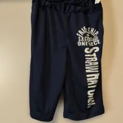 ネイビー ハーフパンツ プリント入り