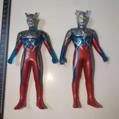 中古ソフビ　限定　ウルトラマンゼロ　2体セット　17センチ