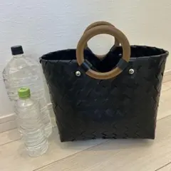 SALE‼️値下げ　ベトナム　プラカゴ　プラかご　カゴバッグ　無地のサムネイル