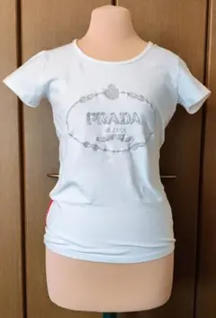 PRADA ロゴ刺繍 半袖Tシャツ ホワイトのサムネイル