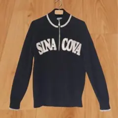 SINA COVA（シナコバ） ハーフジップ スウェット ブラック　Mサイズのサムネイル
