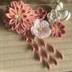 ハンドメイド　つまみ細工　髪飾り　セット　成人式　振袖　卒業式　袴　結婚式　和装