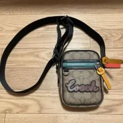 希少 コーチ ショルダーバッグ サウス ハイブリッド カラーブロック 