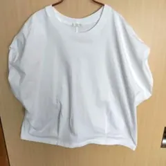 ホワイト Tシャツ フレンチ半袖 レディース3XL GUジーユ