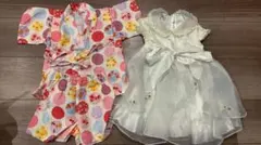 浴衣・ドレスセット 80.90サイズ