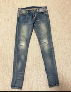 mnml スリムフィット　デニム　ダメージジーンズ