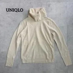 ユニクロ カシミヤ100% タートルネック ニット セーター 白 アイボリー