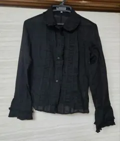 TO BE CHIC トゥービーシック フリル シャツ 黒