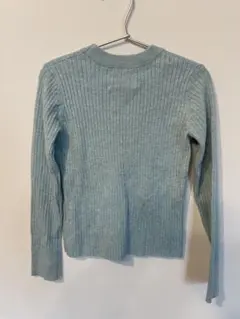ZARA リブ編みライトブルー長袖セーター　120cm