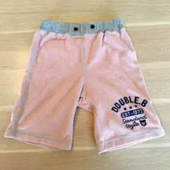 【水通しのみ】ミキハウスダブルビー　ピンク　ハーフパンツ／サイズ90