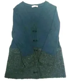 ギャラリービスコンティ カーディガン ネイビー ロングカーディガン