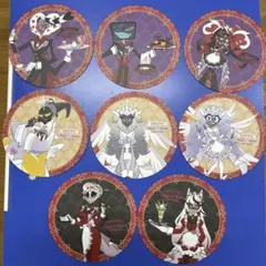 ハズビンホテル　アニメイトカフェ　ヴォックス　グリッター缶バッジ　箔押しカード ハズビンホテル アニメイトカフェ グリッター缶バッジA