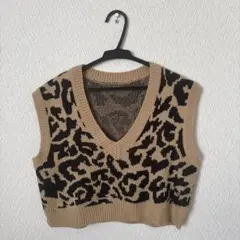 SHEIN レオパード柄 ニットベスト Mサイズ