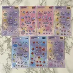 新品 BT21 クリアステッカー 全7種 セットのサムネイル