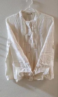 サマンサモスモス　ピンタックコットンブラウス