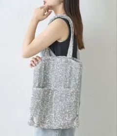 CIAOPANIC TYPY カラビナ付きスパンコールトートバッグ　シルバーのサムネイル