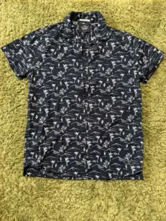 シャツ　ブラック　Mサイズ　メンズ　古着　中古品　送料無料　ボタンシャツ　ヤシ