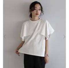 BONJOUR SAGAN 【接触冷感】スクエアスリーブTシャツ　ホワイトのサムネイル