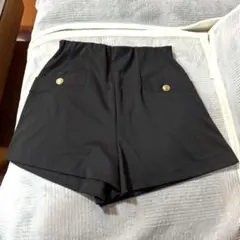 【新品】H&M/インターロックショートパンツ/ブラック/大谷映美里 みりにゃ/S