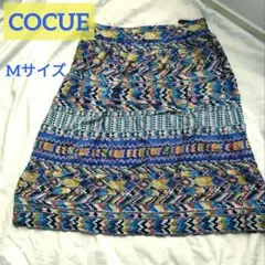 Sale❗️大人可愛い✨COCUE スカート エスニック ボヘミアン 膝丈 Mのサムネイル