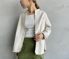 【未使用】ダントン DANTON オックスフォード バンドカラーシャツ 36