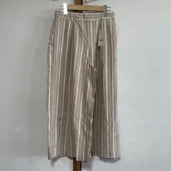 新品未使用　スタジオクリップ　ストライプ　ワイド　パンツ　ベージュ　Mサイズ