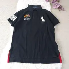 激レアXXL/タイガー】ラルフローレン ポロシャツ 黒 虎ワッペン ゆるだ 