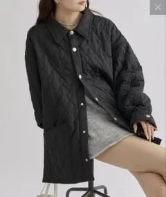 【新品未使用タグあり】mystic 襟付きキルティングジャケット