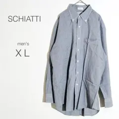 【スキャッティ】シャツ ギンガムチェック【XL】ボタンダウン 美品 ビジネス