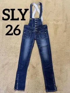 値下げ！SLY スライ　ジーンズ　レディースサロペット　オールインワン　26